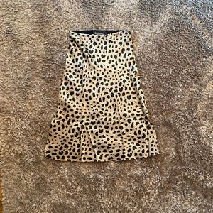 Realistation Animal Print Silk Skirt